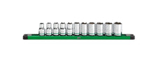 Load image into Gallery viewer, 1/2" Drive, 11 Piece, 6 Point, Metric, Standard Chrome Socket Set