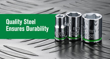 Load image into Gallery viewer, 1/4" Drive, 11 Piece, 6 Point, Metric, Standard Chrome Socket Set