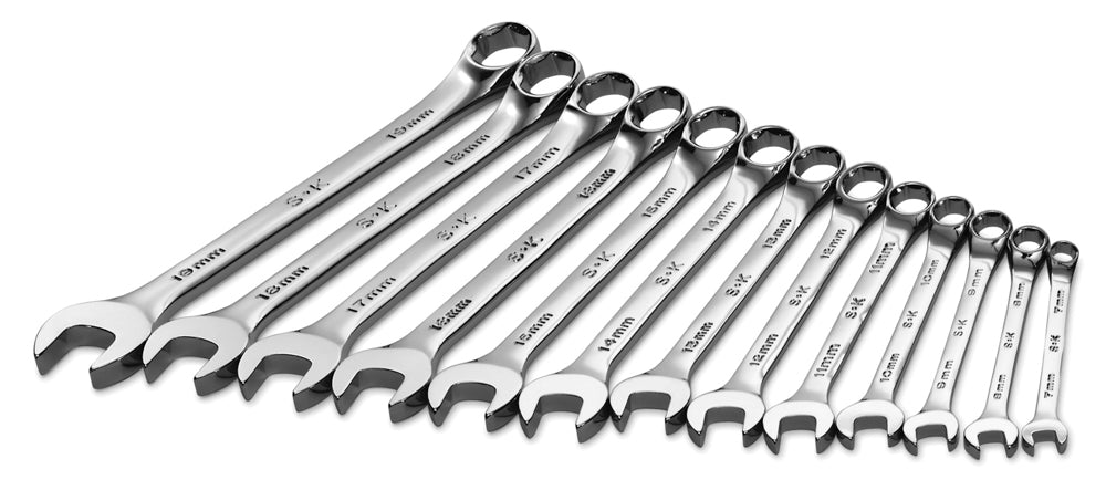13 Piece 6 Point Metric Regular Combination Chrome Wrench Set – SK Tools  USA, LLC