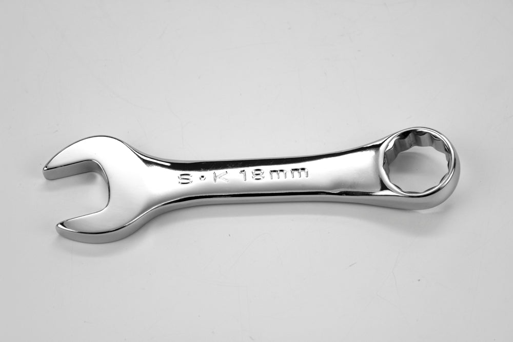 ◆MIN 18 mm 12 Point Metric Short Combination Chrome Wrench – SK
