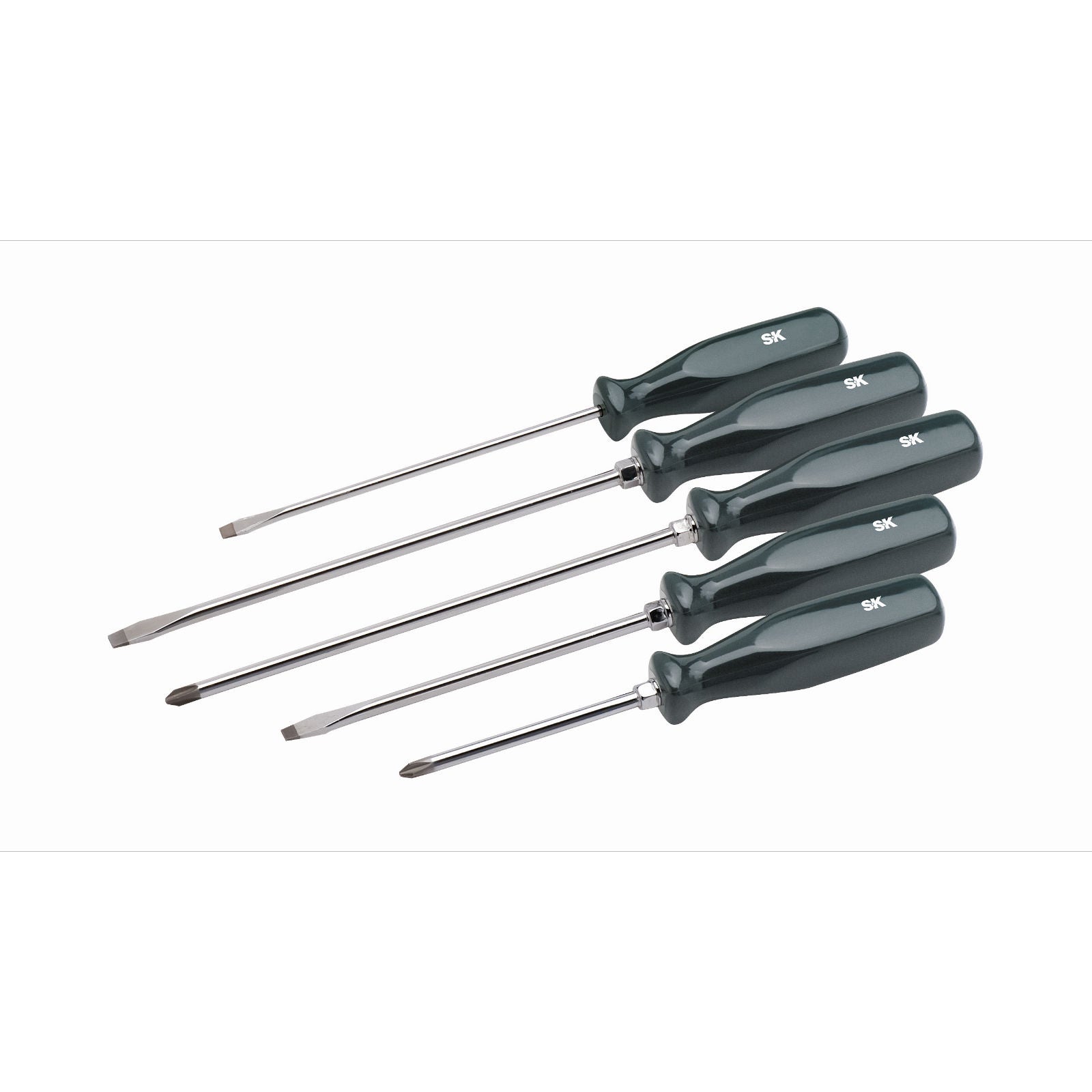 5 Piece SureGrip Long Reach Screwdriver Set SK Tools USA LLC