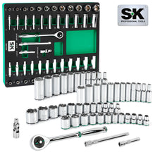 Load image into Gallery viewer, 51 Piece 3/8&quot; Drive, 6 Point, Standard &amp; Deep, SAE &amp; Metric Chrome Socket Set
