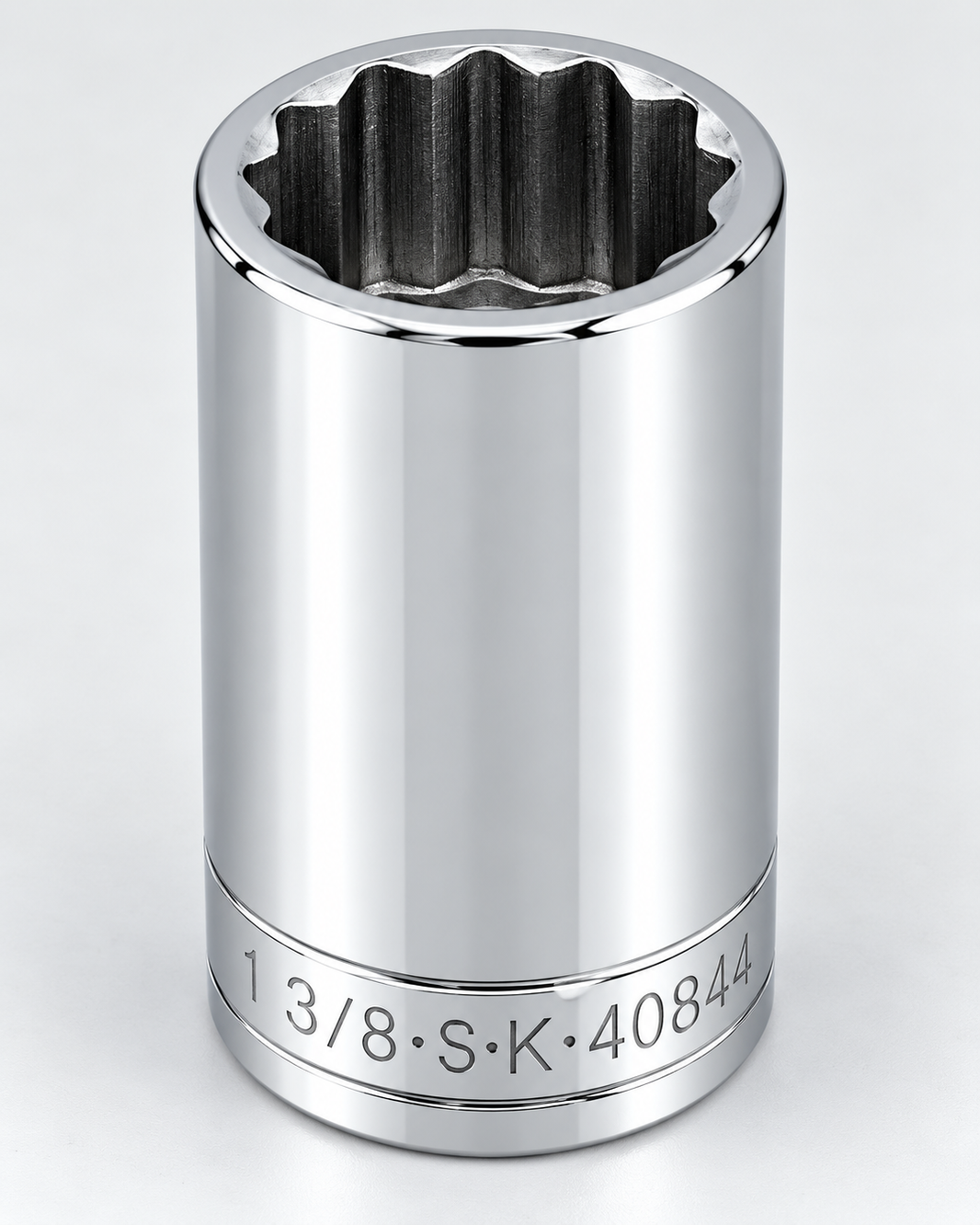 1-3/8" 1/2" Drive 12 Point Fractional Deep Chrome Socket