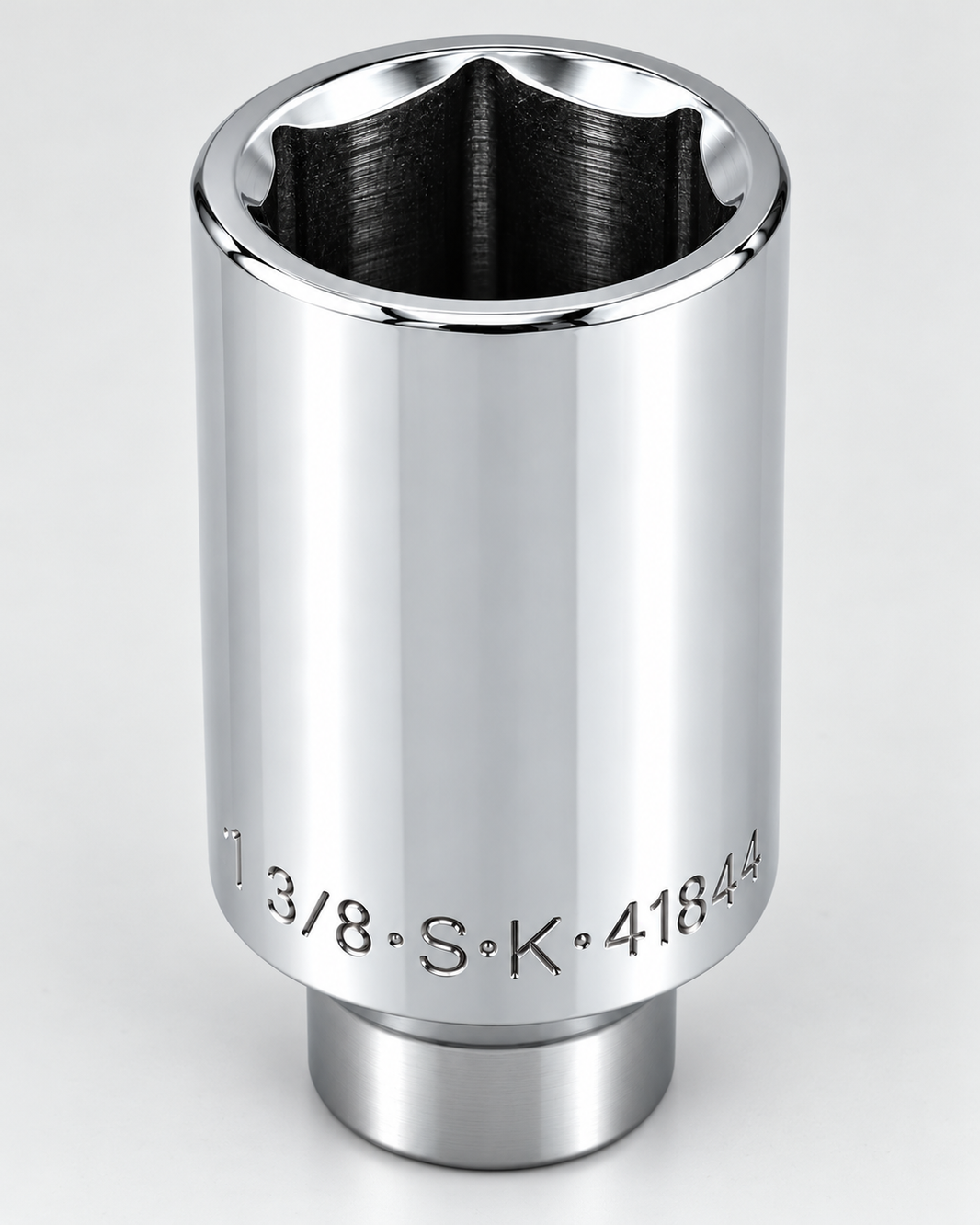 1-3/8" 1/2" Drive 6 Point Fractional Deep Chrome Socket