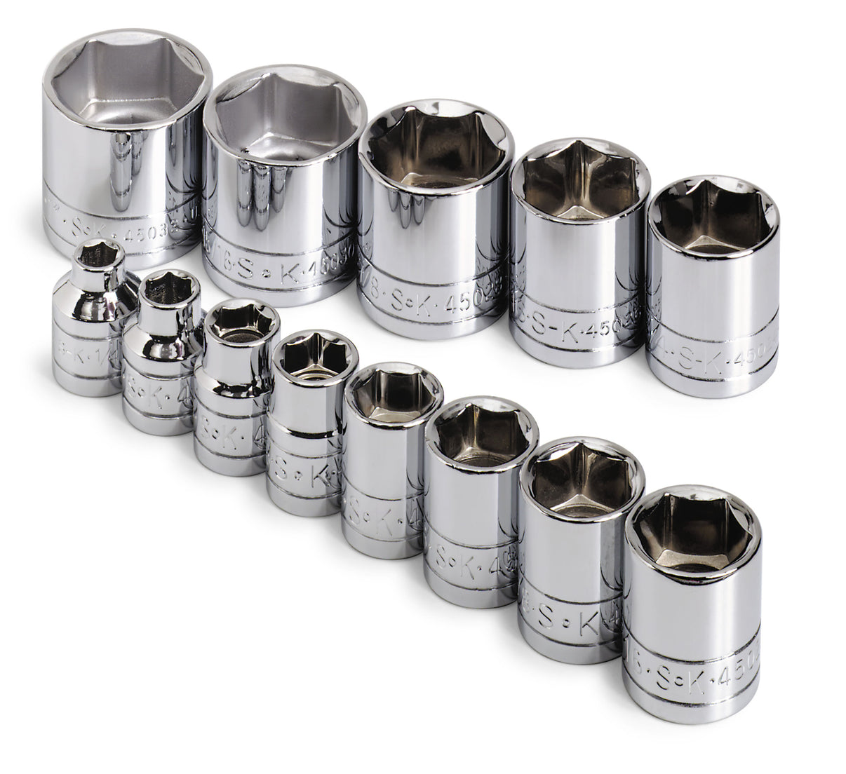 SK4613 - 13 Piece 3/8" Drive 6 Pt Standard Fractional Chrome Socket Set