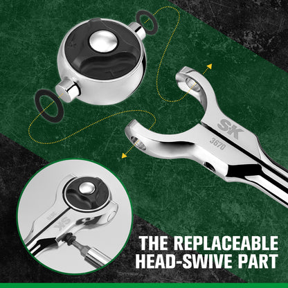 SK3670 - 3/8" Drive Professional Roto-Head Ratchet View 4