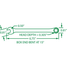 Load image into Gallery viewer, 9 mm X-Frame 6 pt Metric Combination Wrench
