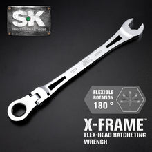 Load image into Gallery viewer, Flex-Head X-Frame® 6-Point Metric Chrome Ratcheting Combination Wrench, 13mm
