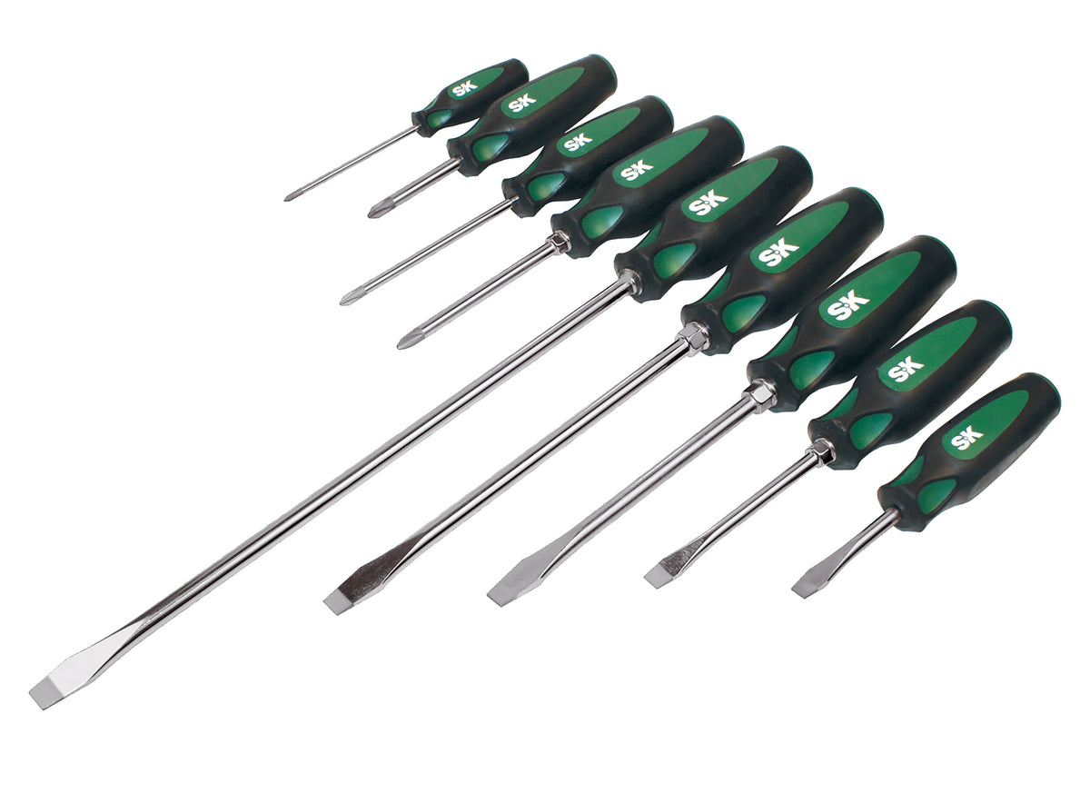 9 Piece CushionGrip Combination Screwdriver Set – SK Tools USA, LLC display picture 1