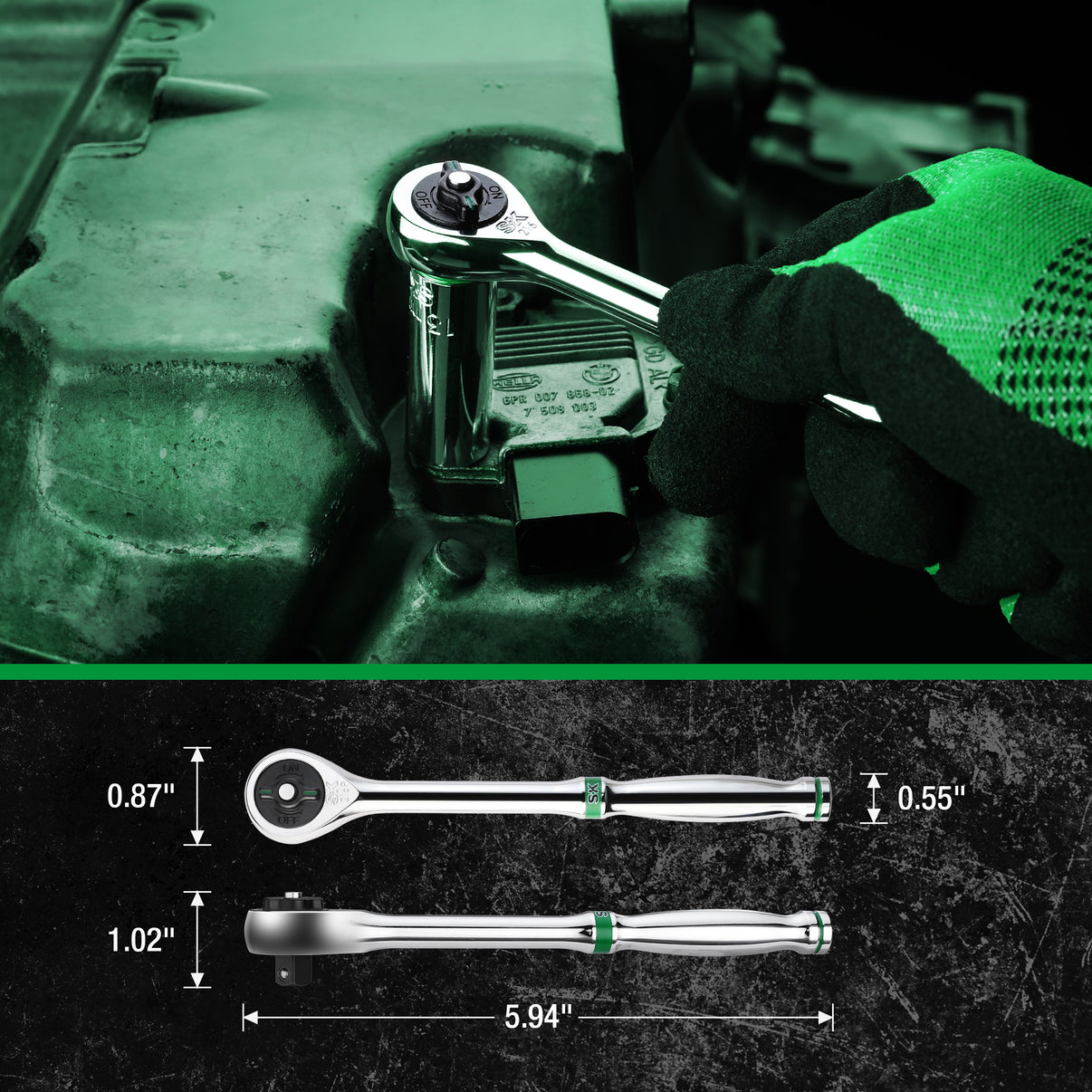SK01300-216P - 1/4" Drive, 52 Piece, 6 Point, Shallow & Deep, SAE & Metric Chrome Socket Set View 5