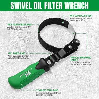 Standard Swivel Oil Filter Wrench, #SK01245