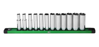 SK01347 - 3/8" Drive, 12 Piece, 6 Point, Metric, Deep Chrome Socket Set