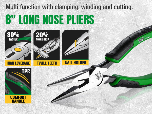 SK01458 - 5 Piece Dual-Material Multi-Purpose Pliers Set View 5