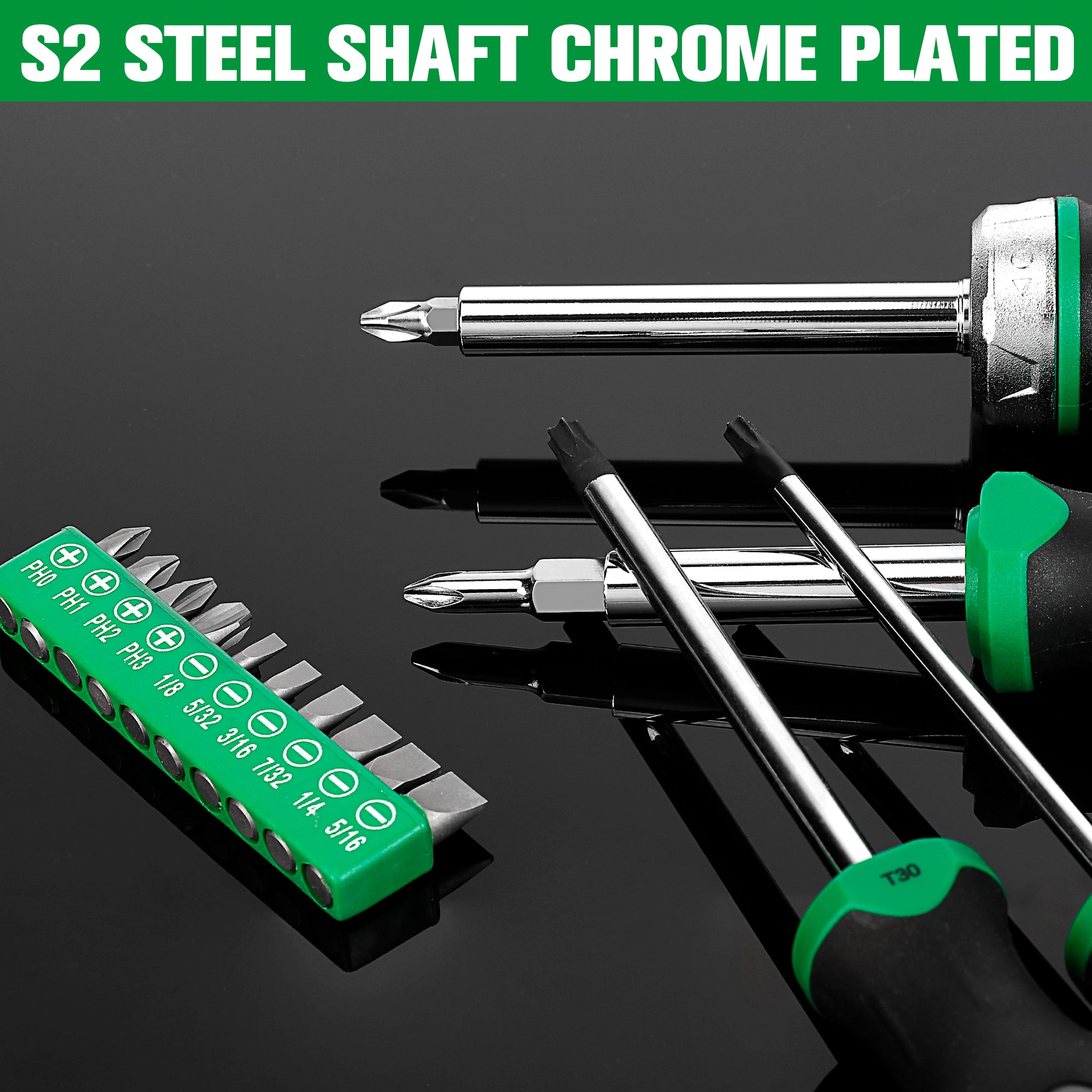 SK01461 - 69 Piece Dual-Material Screwdriver Set with Magnetic Bit Holder View 3