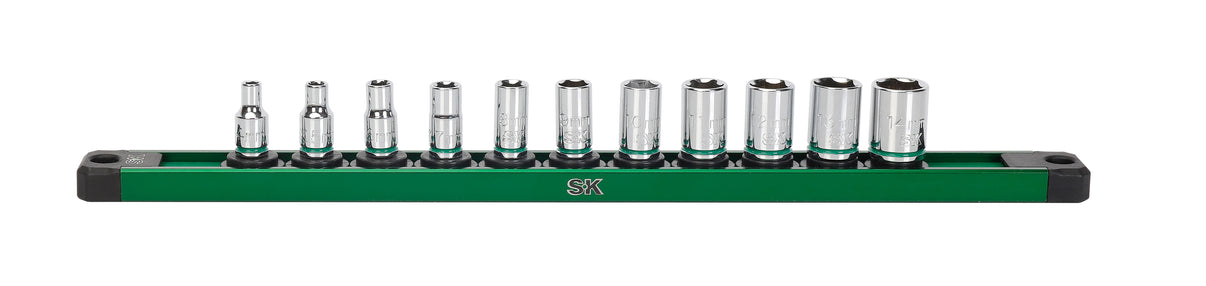 SK01503 - 1/4" Drive, 11 Piece, 6 Point, Metric, Standard Chrome Socket Set
