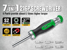 Load image into Gallery viewer, 7-in-1, 216-Position  Reversible Ratcheting Screwdriver
