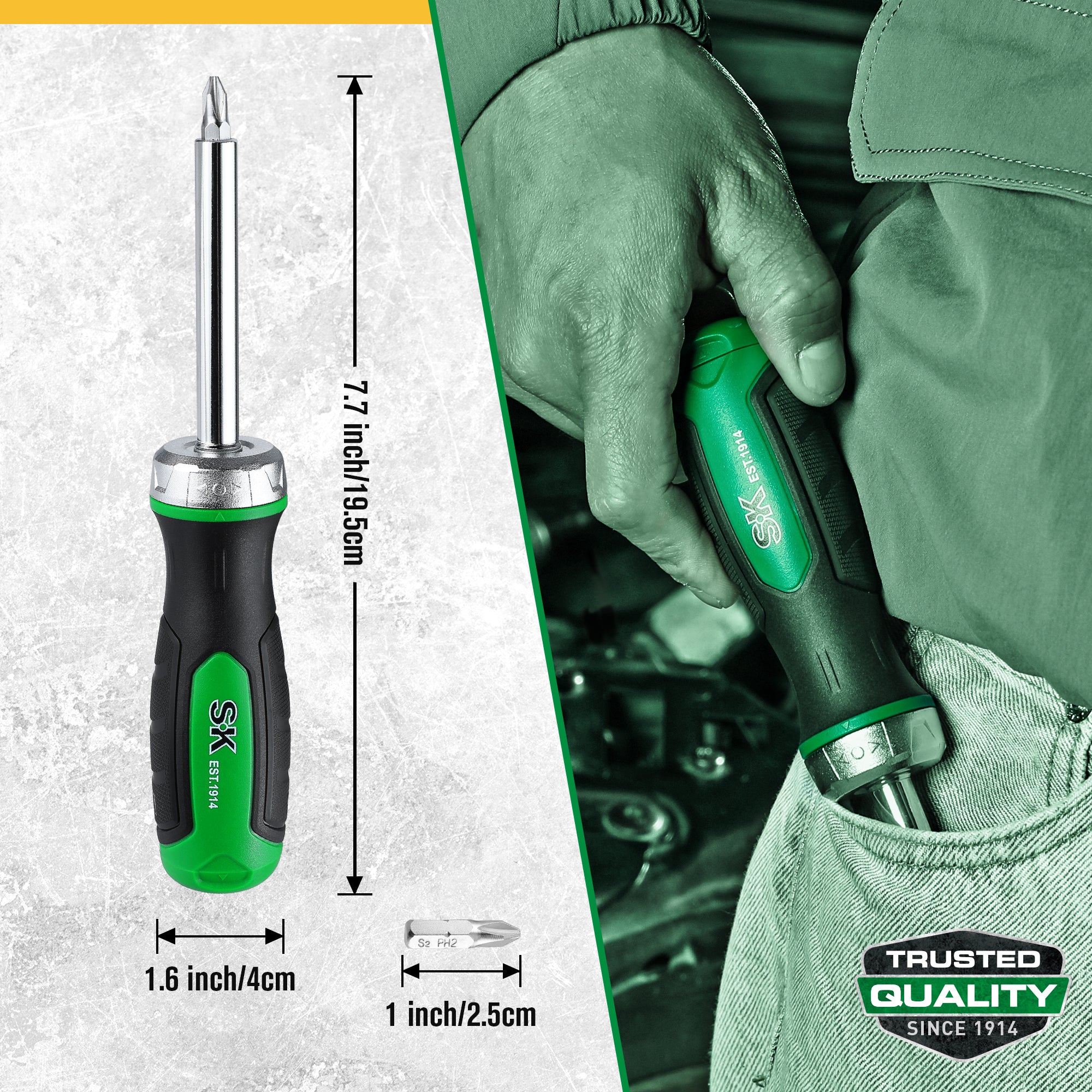 SK02017 - 7-in-1, 216-Position  Reversible Ratcheting Screwdriver View 5