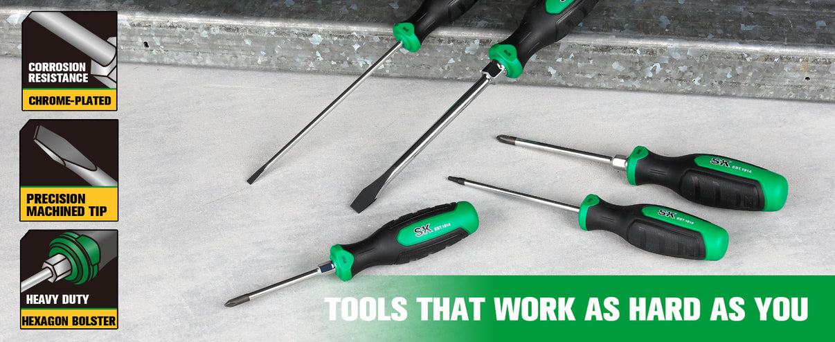 SK02044-EVA - 8 Piece Dual-Material Magnetic Combination Screwdriver Set View 5