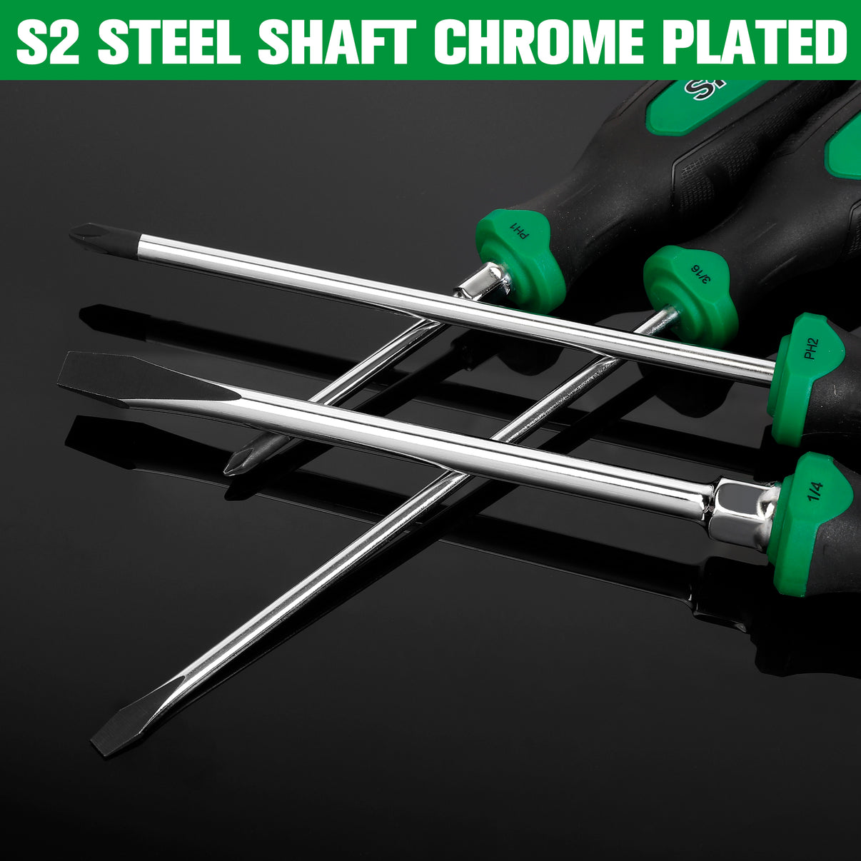 SK02044-EVA - 8 Piece Dual-Material Magnetic Combination Screwdriver Set View 3