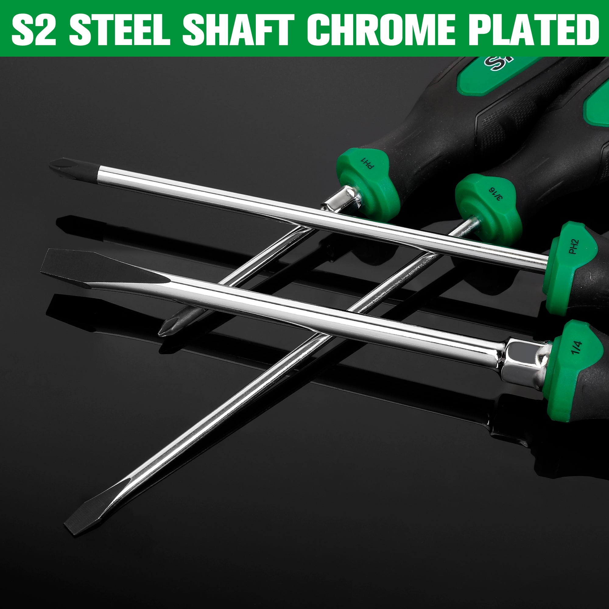 SK02044-EVA - 8 Piece Dual-Material Magnetic Combination Screwdriver Set View 3