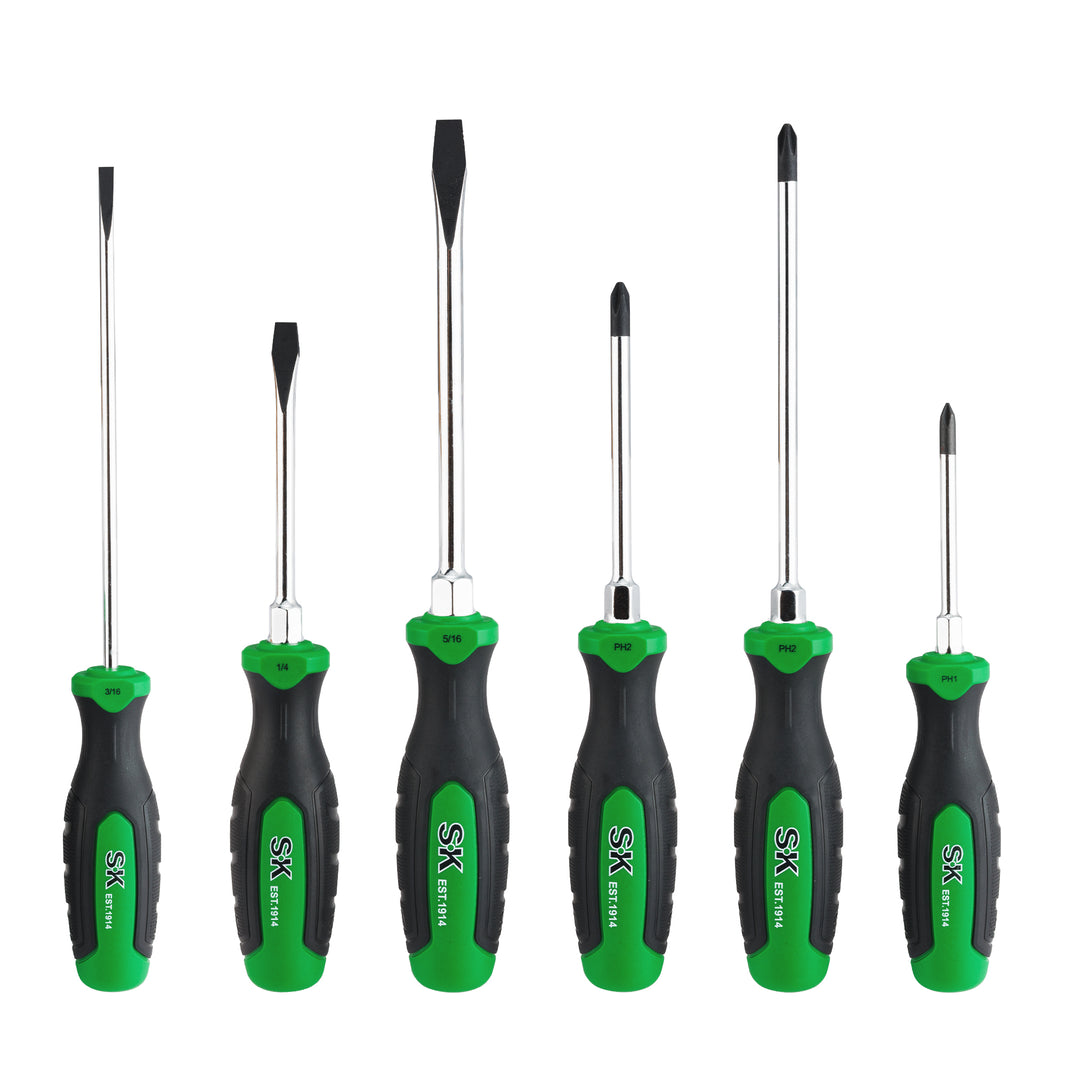 SK02046 - 6 Piece Dual-Material Magnetic Combination Screwdriver Set View 2