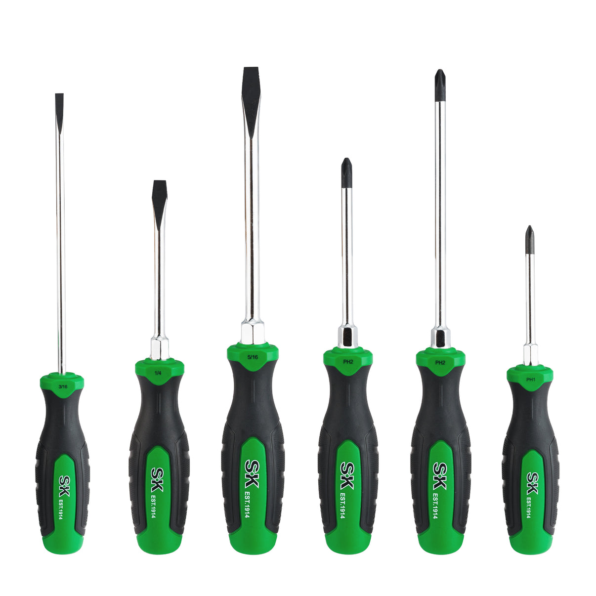 SK02046 - 6 Piece Dual-Material Magnetic Combination Screwdriver Set View 2