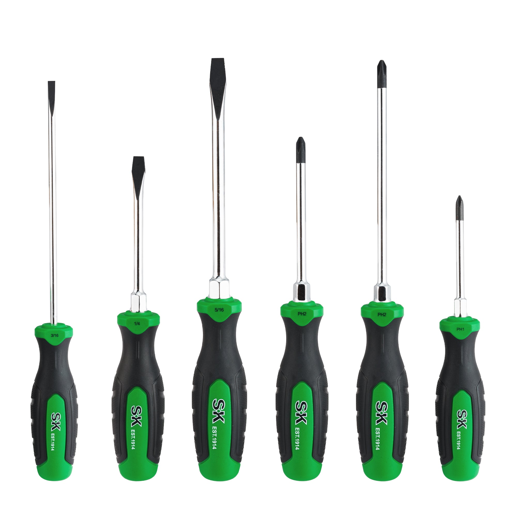 SK02046 - 6 Piece Dual-Material Magnetic Combination Screwdriver Set View 2