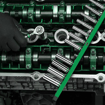 SK01345 - 1/4" Drive, 12 Piece, 6 Point, Deep, Metric Chrome Socket Set View 5