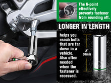 Load image into Gallery viewer, 1/4&quot; Drive, 12 Piece, 6 Point, Deep, Metric Chrome Socket Set
