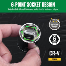 Load image into Gallery viewer, 1/2&quot; Drive, 11 Piece, 6 Point, Metric, Standard Chrome Socket Set
