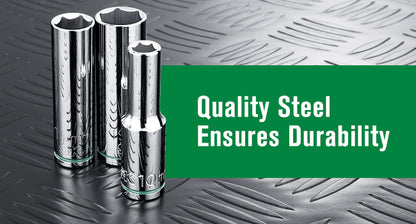 SK01349 - 1/2" Drive, 11 Piece, 6 Point, Metric, Deep Chrome Socket Set View 3