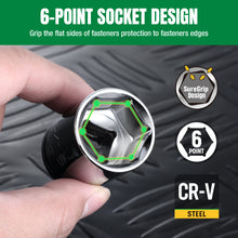 Load image into Gallery viewer, 1/2&quot; Drive, 11 Piece, 6 Point, SAE, Standard Chrome Socket Set
