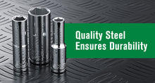 Load image into Gallery viewer, 1/2&quot; Drive, 11 Piece, 6 Point, SAE, Deep Chrome Socket Set
