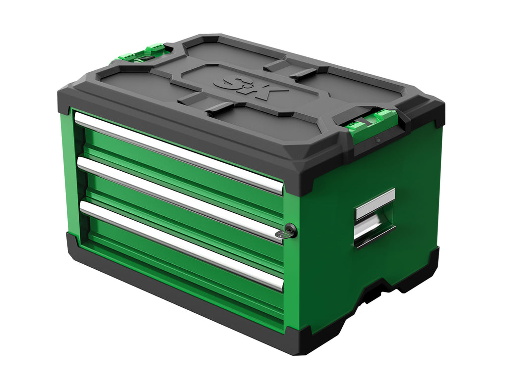 Modular Stackable Storage Tool Box, 3-Drawer Steel Box