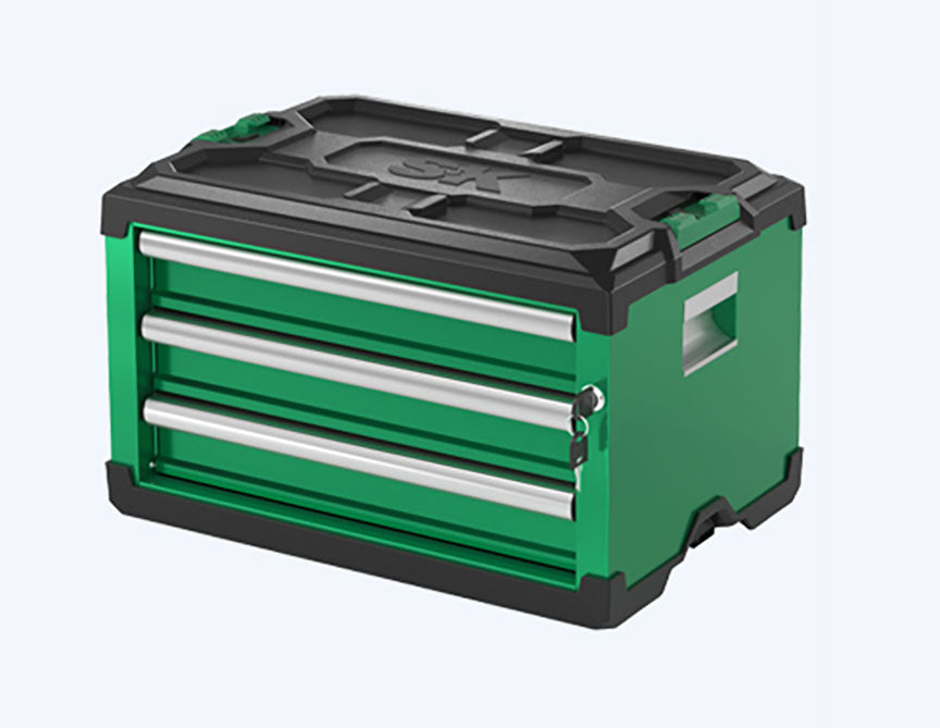 Modular Stackable Storage Tool Box, 3-Drawer Steel Box