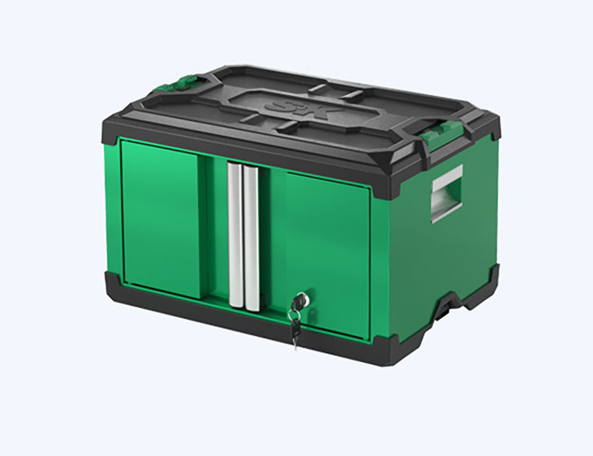Modular Stackable Storage Tool Box, 2-Door Steel Box