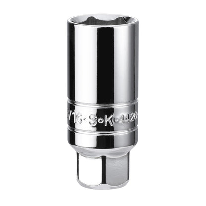 13/16" 3/8" Drive Fractional Spark Plug Chrome Socket