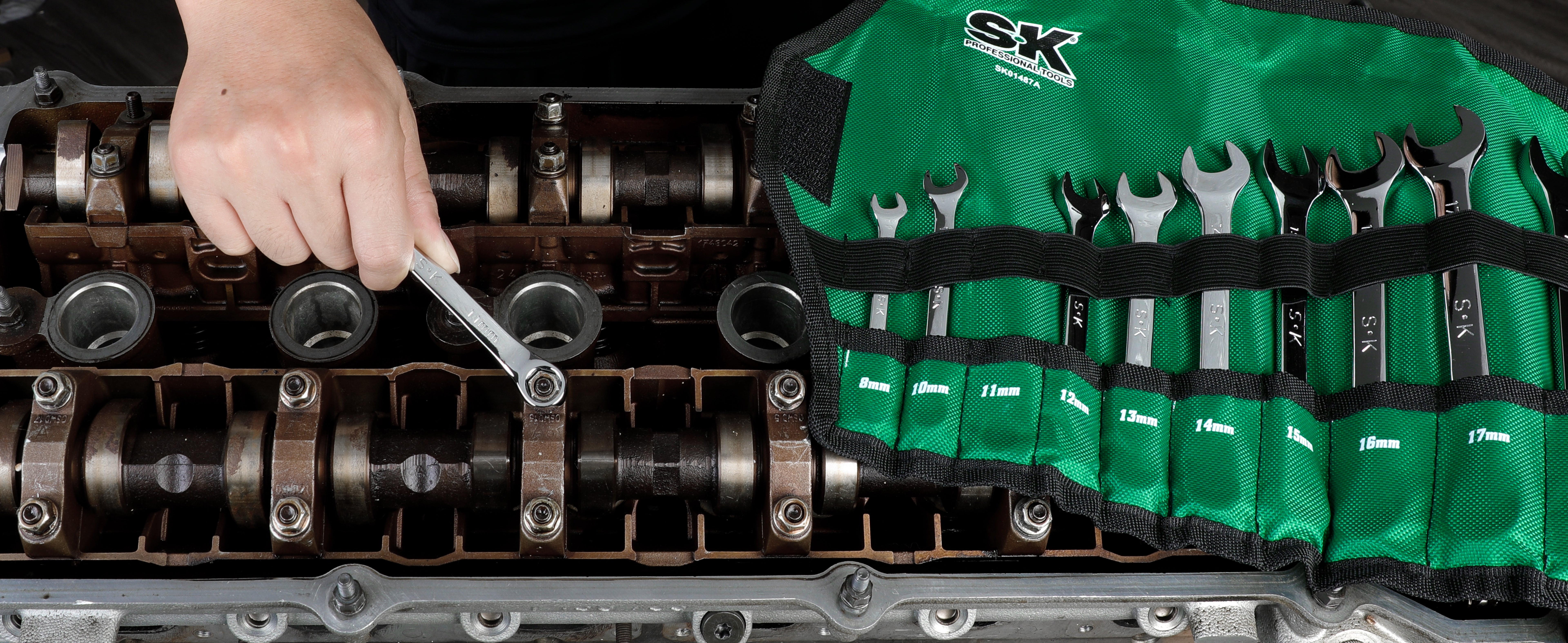 11 Piece 6 Point Metric SuperKrome® Combination Wrench Set – SK