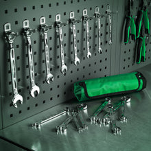 Load image into Gallery viewer, 16 Piece, 12 Point, SAE &amp; Metric Chrome Combination Wrench Set
