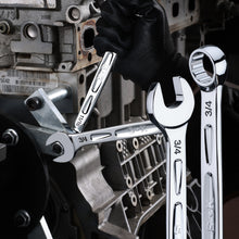 Load image into Gallery viewer, 16 Piece, 12 Point, SAE &amp; Metric Chrome Combination Wrench Set
