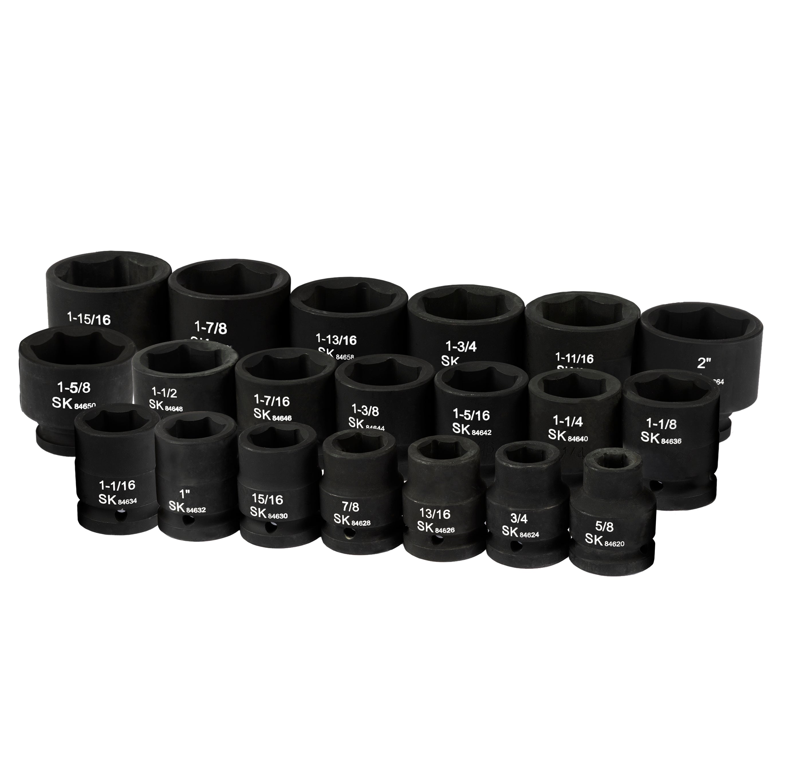 SK84420 - 3/4" Drive, 20 Piece, 6 Point, Shallow, SAE Impact Socket Set