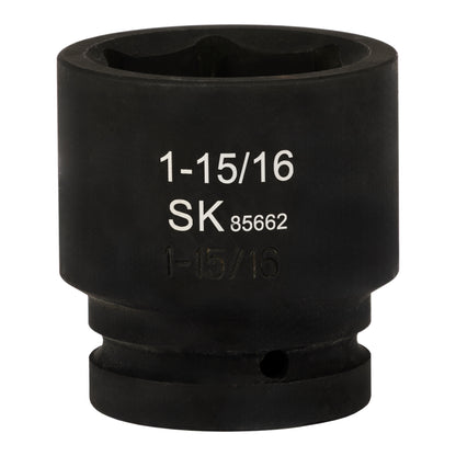 SK85662 - 1" Drive, 6 Point, Shallow SAE Impact Socket, 1-15/16"