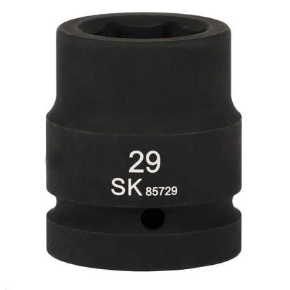 SK85729 - 1" Drive, 6 Point, Shallow Metric Impact Socket, 29mm