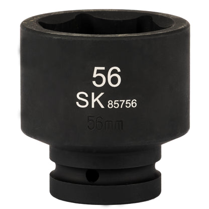 SK85756 - 1" Drive, 6 Point, Shallow Metric Impact Socket, 56mm