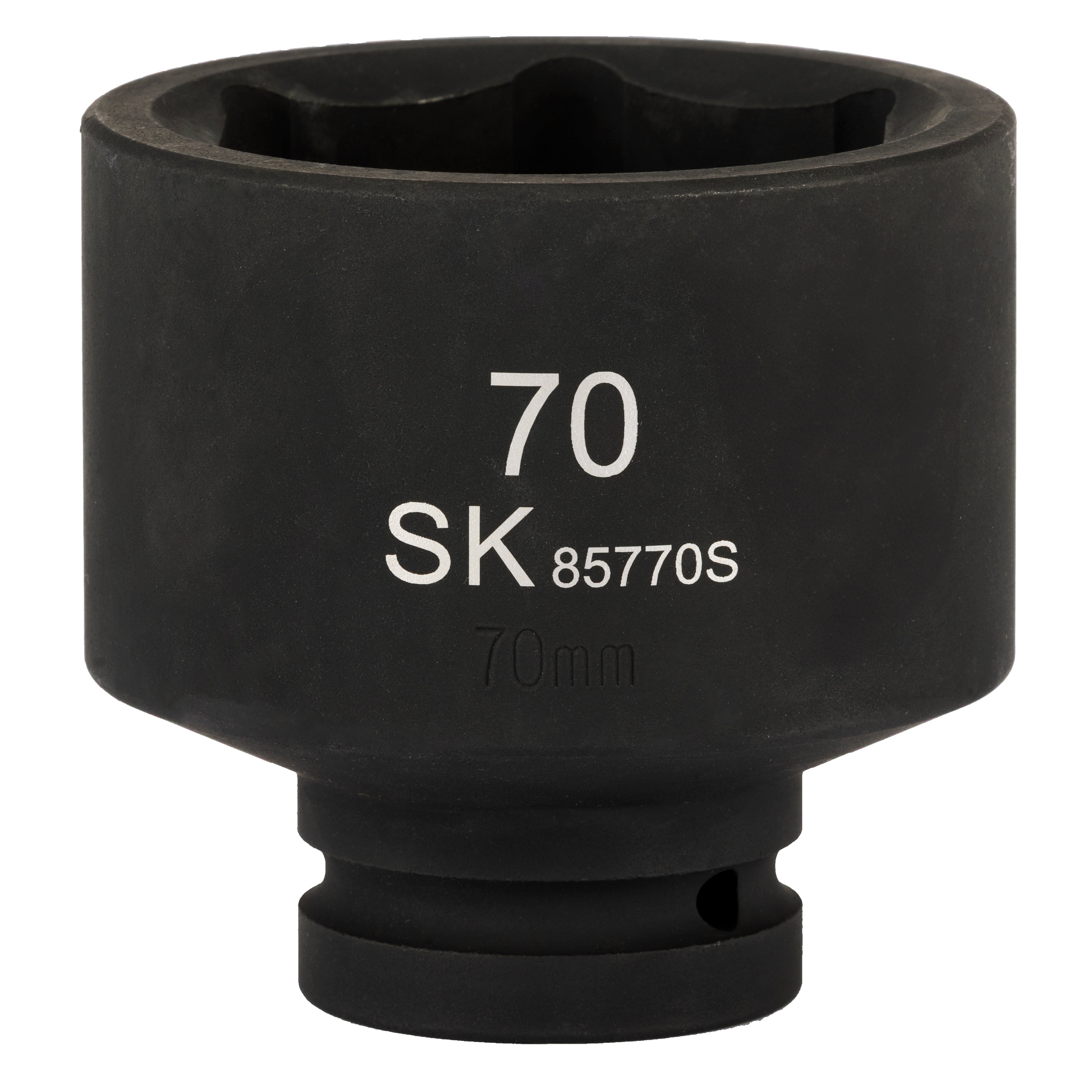 SK85770S - 1" Drive, 6 Point, Shallow Metric Impact Socket, 70mm