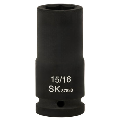 SK87830 - 3/4" Drive, 6 Point, Deep SAE Impact Socket, 15/16"