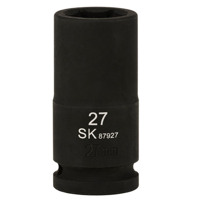 SK87927 - 3/4" Drive, 6 Point, Deep Metric Impact Socket, 27mm
