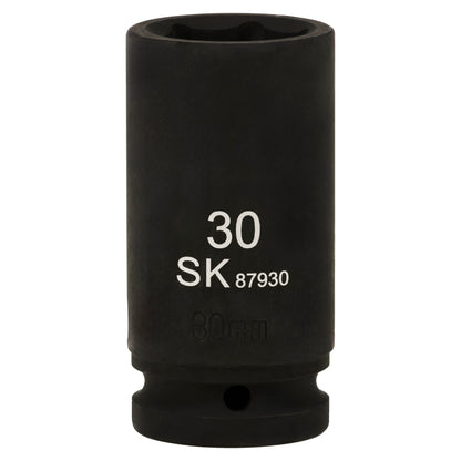 SK87930 - 3/4" Drive, 6 Point, Deep Metric Impact Socket, 30mm