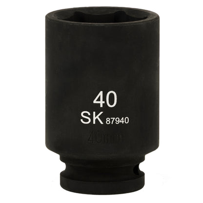 SK87940 - 3/4" Drive, 6 Point, Deep Metric Impact Socket, 40mm