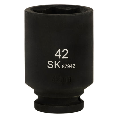 SK87942 - 3/4" Drive, 6 Point, Deep Metric Impact Socket, 42mm